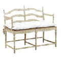 Ladderback Rush Seat Bench / 2 Seat