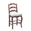 Ladderback Upholstered Seat Barstool (Counter Height)