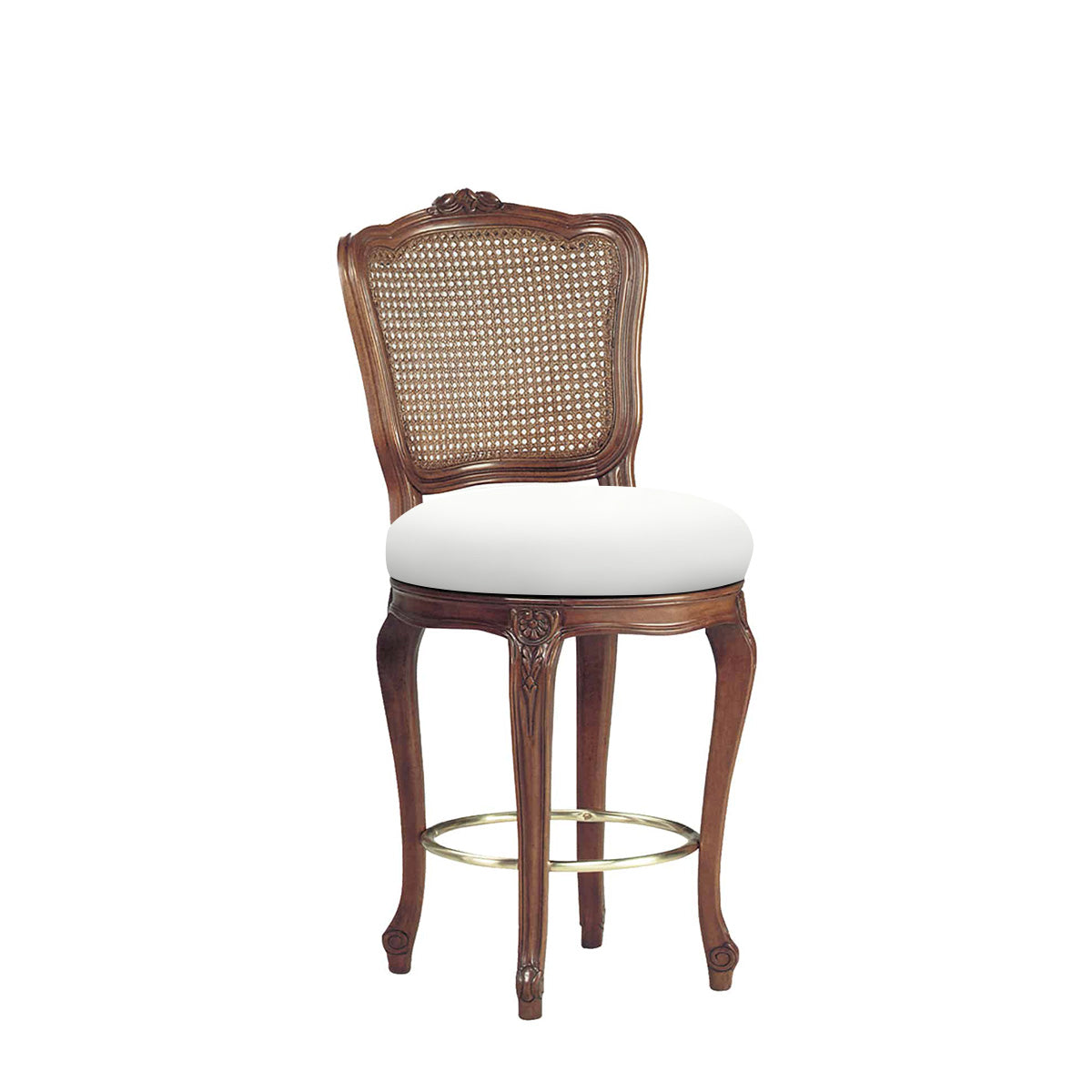 Cane Back Swivel Barstool (Counter Height)