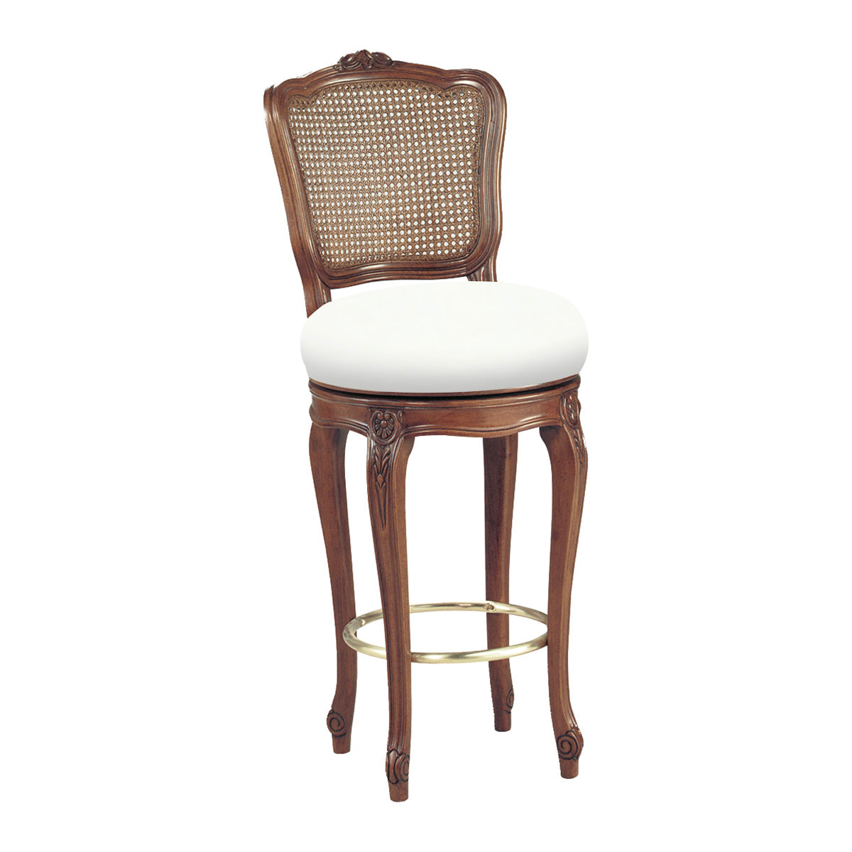 Cane Back Swivel Barstool (Bar Height)