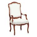 Carved Upholstered Back Arm Chair