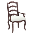 Ladderback Upholstered Seat Arm Chair