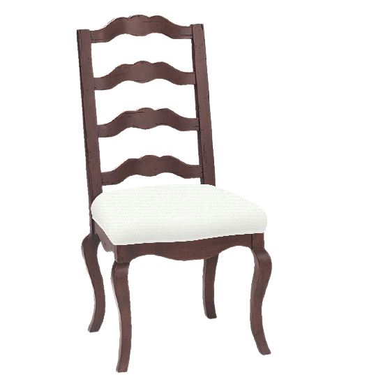 Ladderback Upholstered Seat Side Chair