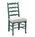 English Ladder Back Upholstered Seat Side Chair