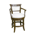 Veranda Upholstered Back Swivel Barstool with Arms (Counter Height)