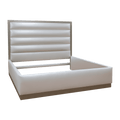Upholstered Bed | Horizontal Panel Tufting | Plinth Base
