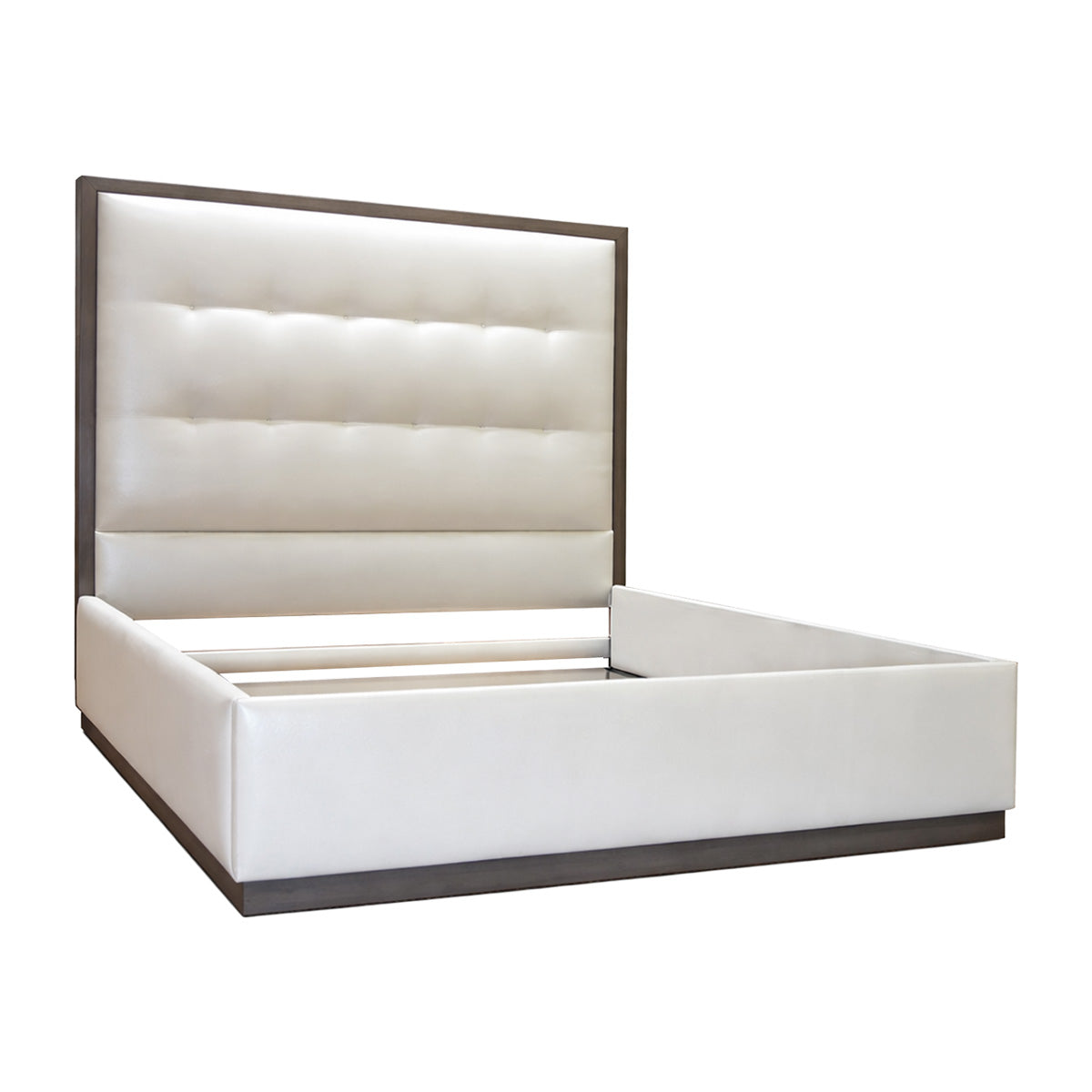 Upholstered Bed | Biscuit Tufting | Plinth Base
