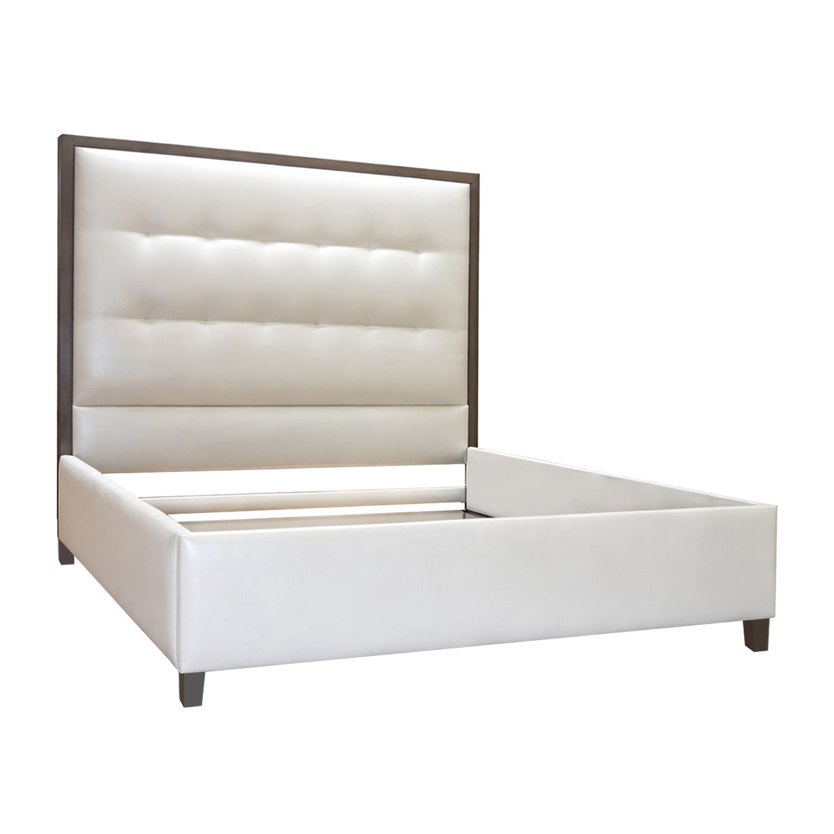 Upholstered Bed | Biscuit Tufting | Tapered Legs