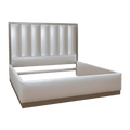 Upholstered Bed | Vertical Panel Tufting | Plinth Base
