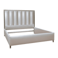 Upholstered Bed | Vertical Tufting | Tapered Legs