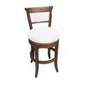 Veranda Upholstered Back Swivel Barstool with Arms (Bar Height)