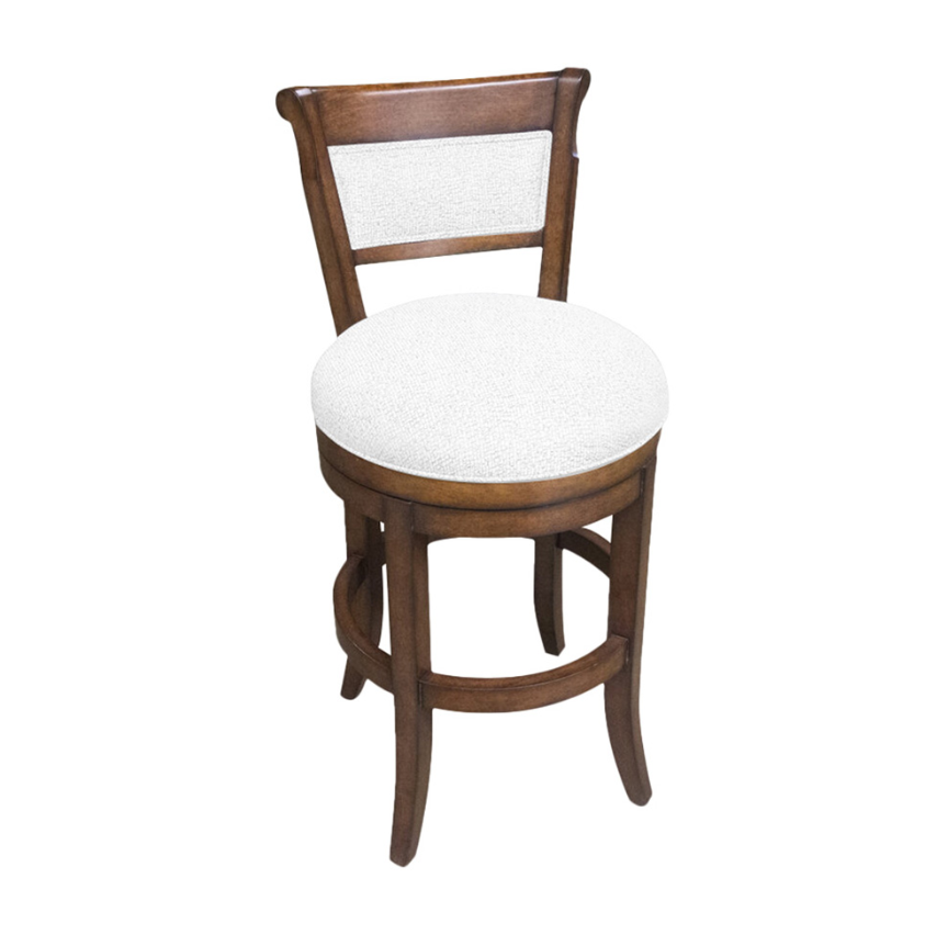Veranda Upholstered Back Swivel Barstool with Arms (Bar Height)