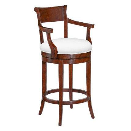 Veranda Upholstered Swivel Barstool with Arms (Bar Height)
