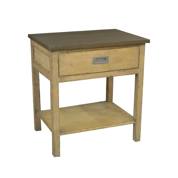 One Drawer Nightstand with Shelf