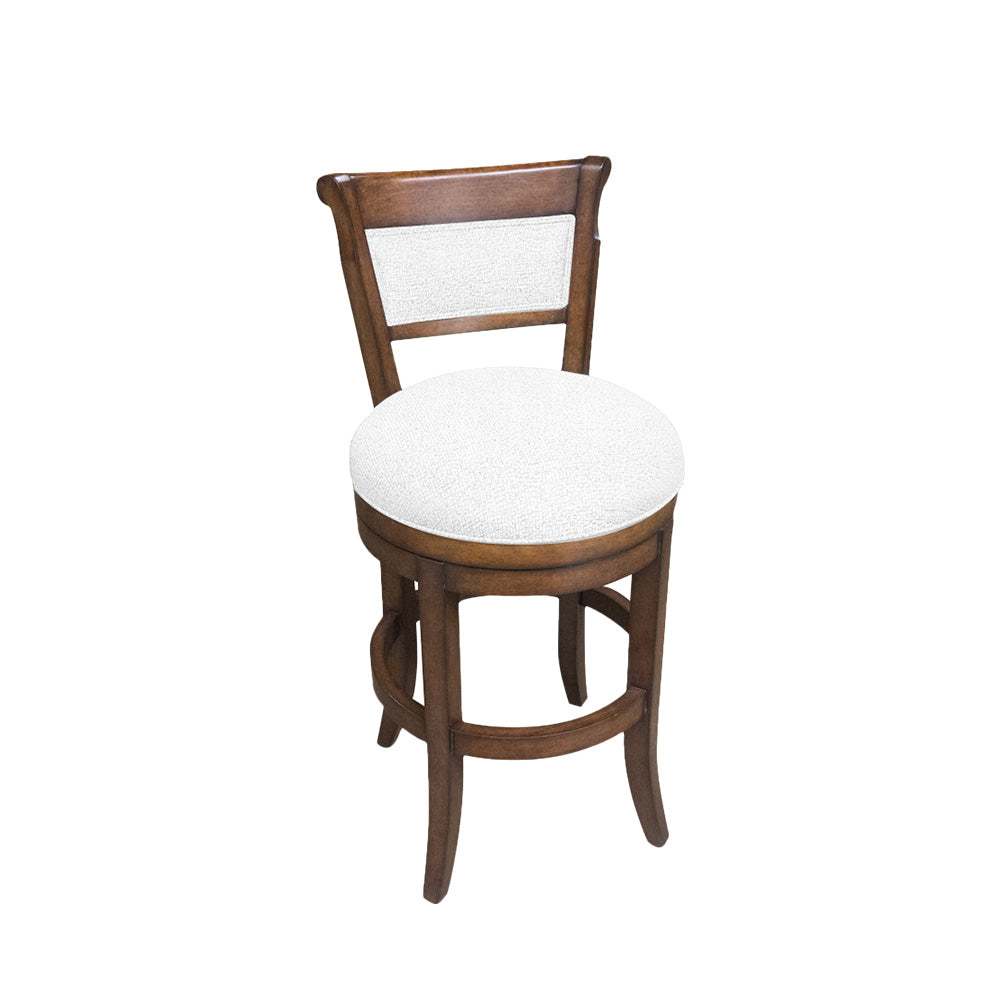 Veranda Upholstered Back Swivel Barstool with Arms (Counter Height)