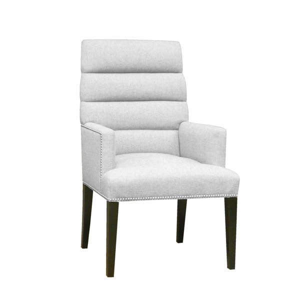 Horizontal Channeled Back Arm Chair